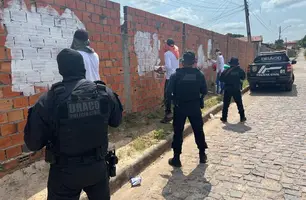 Remoção de pichações em Teresina (Foto: Divulgação/SSP)