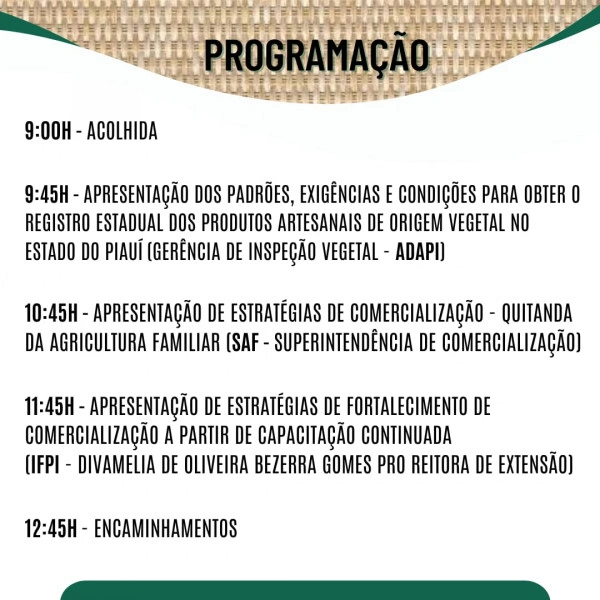 Sada promove oficina para pequenos agricultores piauienses