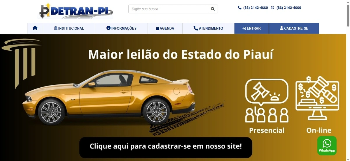 Site falso do Detran-PI
