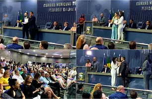 Solenidade na Câmara Municipal de Teresina (Foto: Lourrany Meneses / Conecta Piauí)