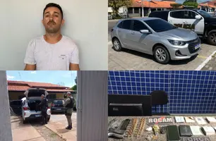 Suspeito de receptação é conduzido a Central de Flagrantes de Parnaíba (Foto: Conecta Piauí)