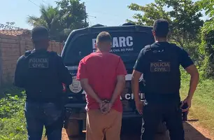 Suspeito preso (Foto: Divulgação/SSP)