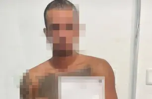 Suspeito preso (Foto: Divulgação/SSP)