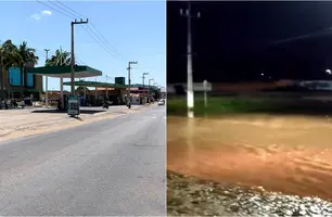 Alagamento em Parnaíba (Foto: Reprodução)