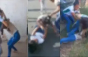 Brigas de estudantes (Foto: Reprodução)