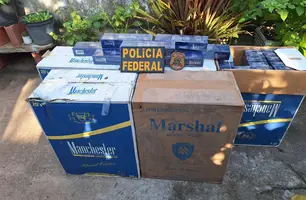 Carga apreendida de cigarros contrabandeados (Foto: Divulgação)