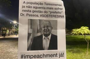 Cartaz espalhado em Teresina (Foto: Reprodução)