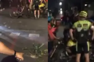 Ciclista fica ferida ao passar por buraco em ciclofaixa no Centro de Teresina (Foto: Reprodução)