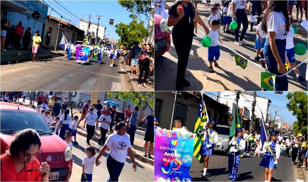 Desfile aconteceu sem acompanhamento da Strans