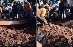 Enterro em Timon (Foto: Reprodução)