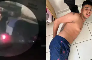 Homem preso acusado de matar o próprio pai (Foto: Reprodução)