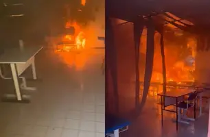 Incêndio na Uespi de Uruçuí (Foto: Reprodução/Redes Sociais)