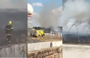 Incêndio no bairro Aeroporto (Foto: Reprodução)