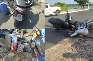 Moto é apreendida após acidente (Foto: Reprodução)