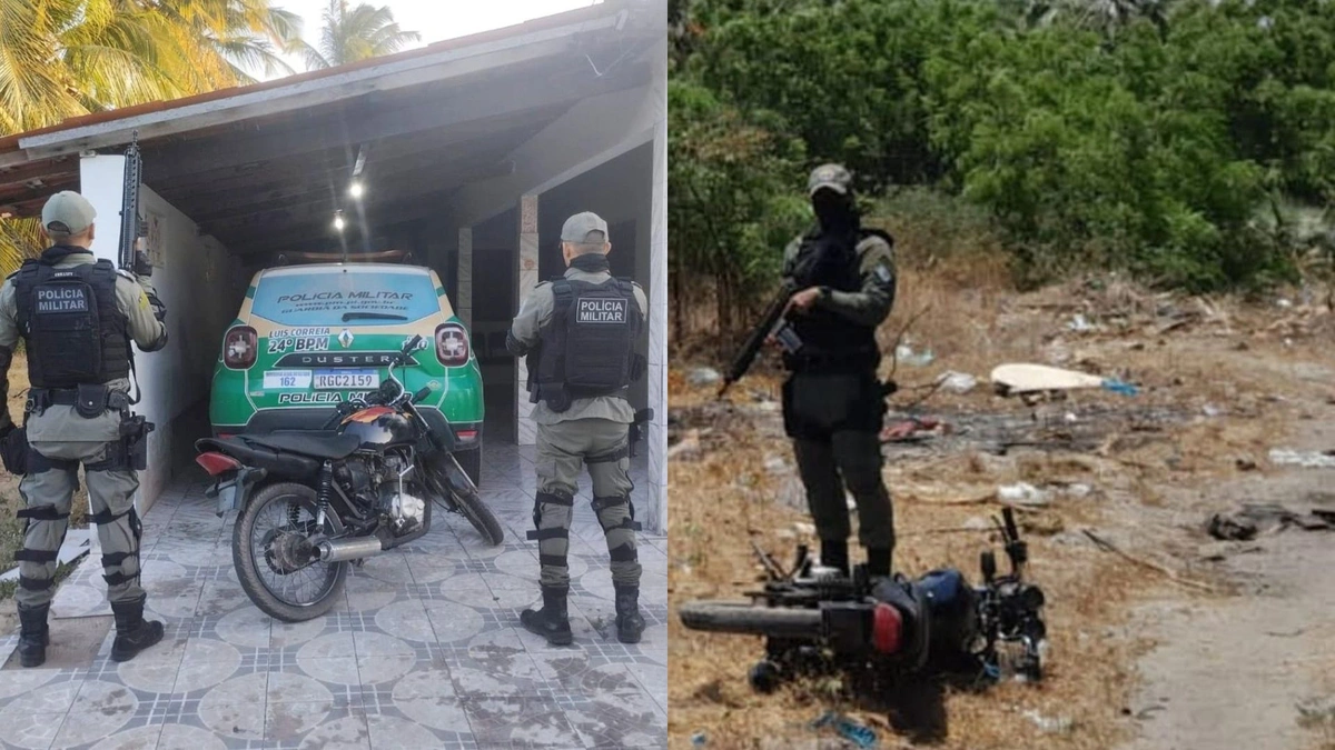 Moto recuperada pela Polícia Militar