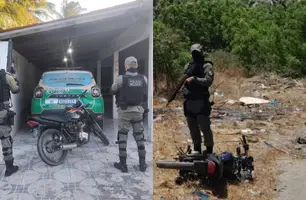 Moto recuperada pela Polícia Militar (Foto: Reprodução)