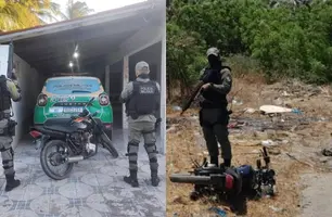 Moto recuperada pela Polícia Militar (Foto: Reprodução)