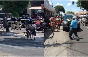 Mototaxista causa tumulto (Foto: Reprodução)