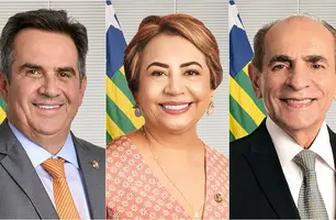Senadores Ciro Nogueira, Jussara Lima e Marcelo Castro (Foto: Reprodução)