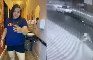 Vídeo: mulher morre após colidir frontalmente com carro na Zona Norte de Teresina (Foto: Reprodução)