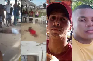 Vítimas de crime na praia (Foto: Reprodução)