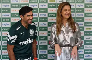 Abel Ferreira e Leila Pereira na Academia do Palmeiras (Foto: Cesar Greco / Palmeiras)