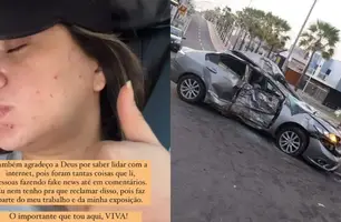 Blogueira Yasmin Sales se pronuncia após acidente de carro (Foto: Reprodução/Instagram)