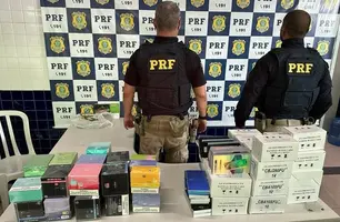 Carga apreendida pela PRF (Foto: Reprodução)