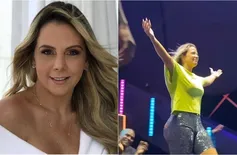 Carla Perez sobe ao palco e dança em show de celebração de 30 anos do 'É o Tchan'