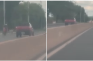 Carro trafega na contramão de Demerval até Teresina e motorista se justifica (Foto: Reprodução)