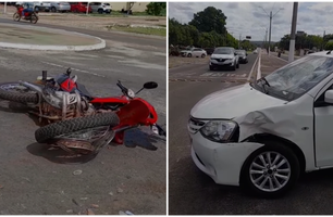 Casal fica ferido após se envolver em um grave acidente em Piripiri (Foto: Reprodução)