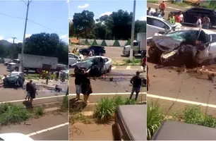 Colisão entre veículos deixa um motorista morto na BR-343, em Teresina (Foto: Reprodução)