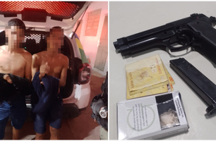 Dupla é presa durante tentativa de assalto no bairro Vermelha em Teresina (Foto: Reprodução)