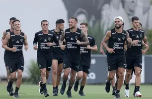 Elenco do Corinthians em treinamento (Foto: Reprodução/Rodrigo Coca/Agência Corinthians)