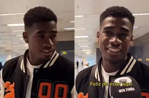 Félix Torres desembarca no Brasil (Foto: Reprodução/Meu Timão)