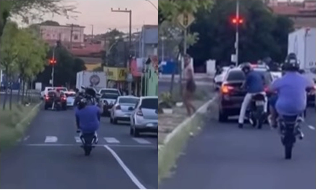 Motoqueiro empina moto e assusta mulher na zona Sul de Teresina