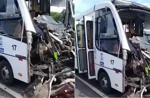 Motorista do transporte eficiente de Teresina colide em veiculo na zona Sul (Foto: Reprodução)
