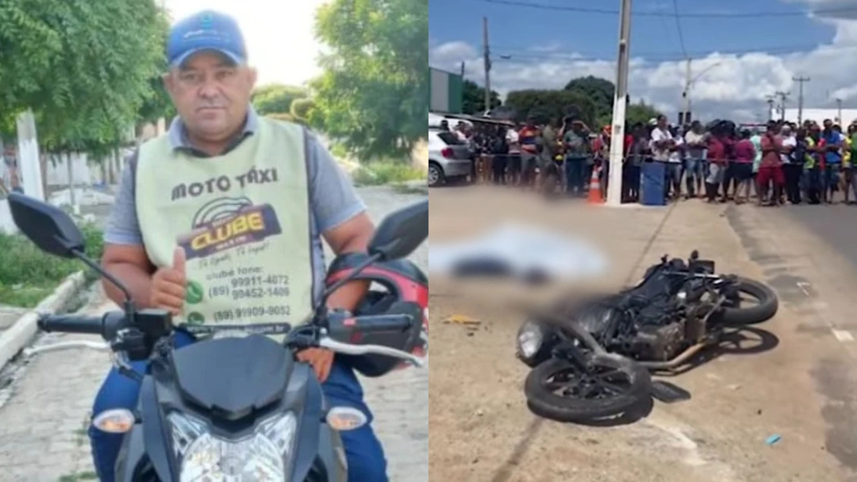 Mototaxista morre após acidente envolvendo ônibus escolar no Piauí