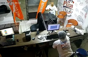 Pizzaria é assaltada na zona Sudeste de Teresina (Foto: Reprodução)