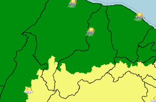 Previsão de chuvas intensas em Teresina (Foto: Print/Inmet/Conecta Piauí)
