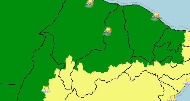 Previsão de chuvas intensas em Teresina