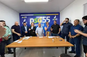 PSD reúne várias lideranças em evento de filiação na sede do partido em Teresina (Foto: Tiago Moura/Conecta Piauí)