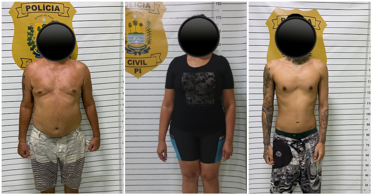 Quatro pessoas da mesma família são presas por tráfico de drogas em Parnaíba