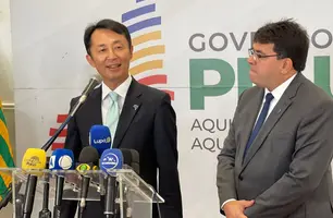 Rafael recebe embaixador do Japão para discutir parcerias e investimentos (Foto: Tiago Moura/Conecta Piauí)