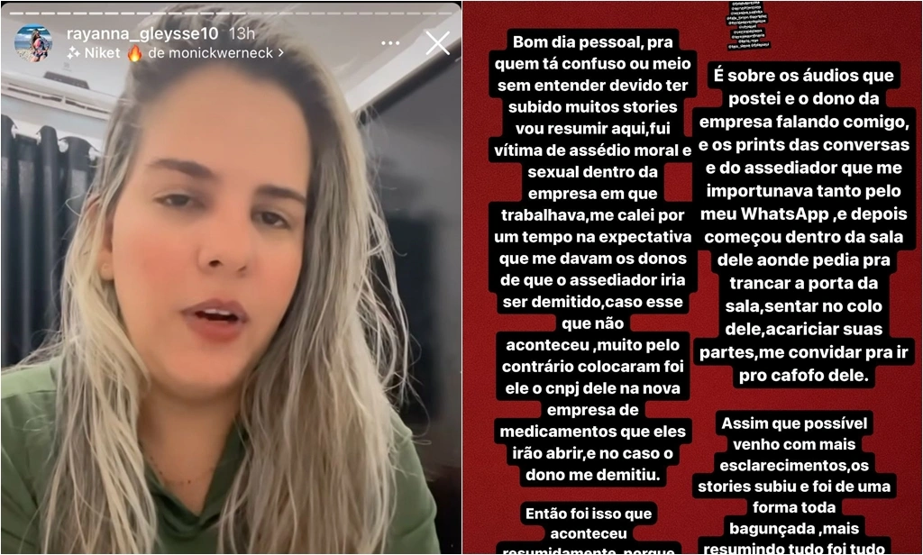 Rayanna Glyesse denunciou caso de assédio sofrido em empresa em Teresina