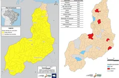 Semarh emite alerta para risco de chuvas intensas em 210 municípios do Piauí