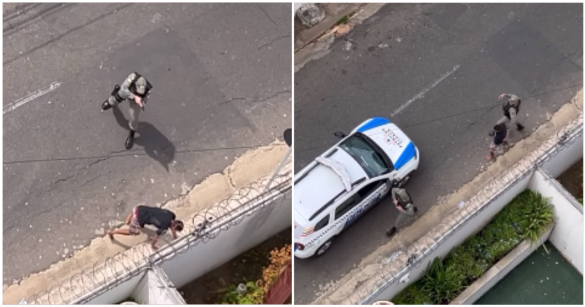 Vídeo mostra momento em que bandido é preso após realizar assalto em Teresina