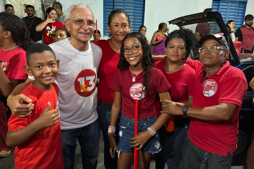 Agamenon reúne diversos apoiadores durante arrastão em Ribeiro Gonçalves