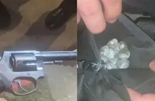 Arma e drogas são apreendidas durante baile reggae em Teresina (Foto: Reprodução)