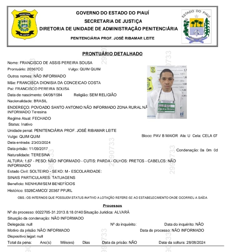Autor das facadas já possuía passagem por homicídio